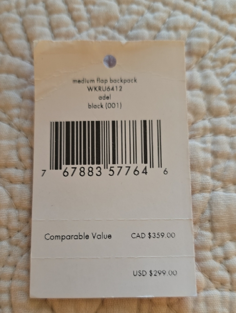 kate spade Black Leather Mini Backpack with Spade Accent - Picture 5 of 5